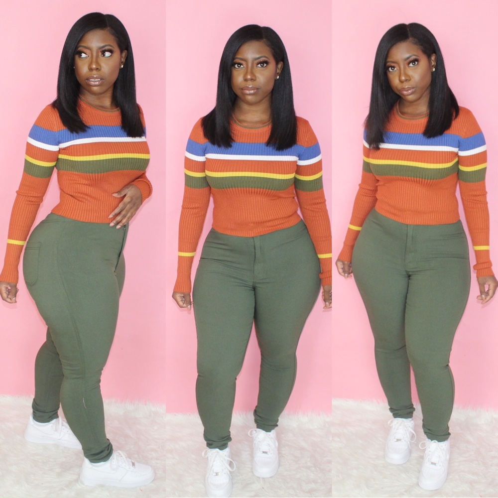 Rust Crop Sweater